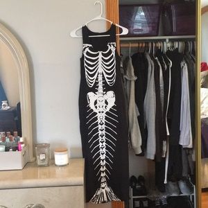 Iron Fist Mermaid Skeleton Maxi Dress Size S